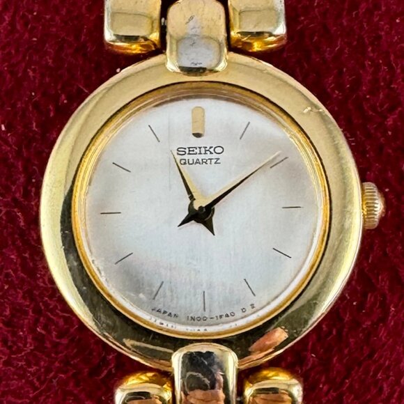 Vintage Seiko Watch Gold Tone Dress Watch 1N00-0D79 - Picture 1 of 9